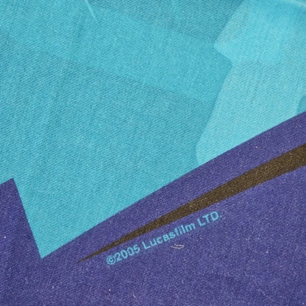 VTG Star Wars Jedi Blue Fabric Material Star Fighter 3.5 Yards Twin‎ Sheet Set